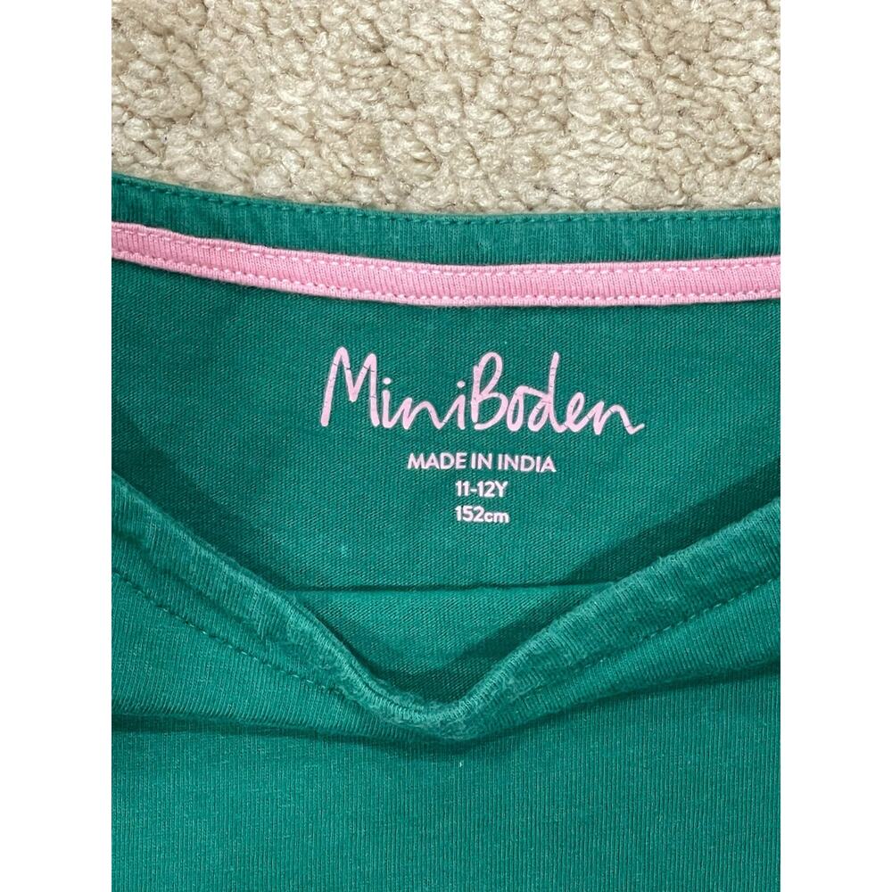 Mini Boden Kids Fairy Mushroom House Appliqué Long Sleeve Tunic Top Green 11-12Y - Picture 5 of 7